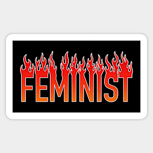 Feminist Vintage Flames Sticker